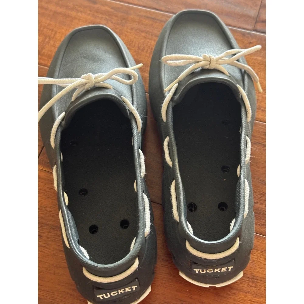 Tucket Mens Dark Blue Slip On Boat Shoes Loafers‎ Moccasins Size 10